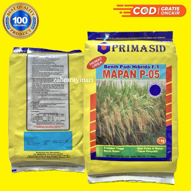 Benih padi Mapan P05 Asli 100% Original - Primasid hibrida