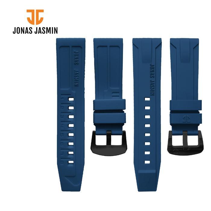 Jonas Jasmin - Tali Silicone Jam Tangan JJ-5361MC - Pengait Stainless Steel - BL