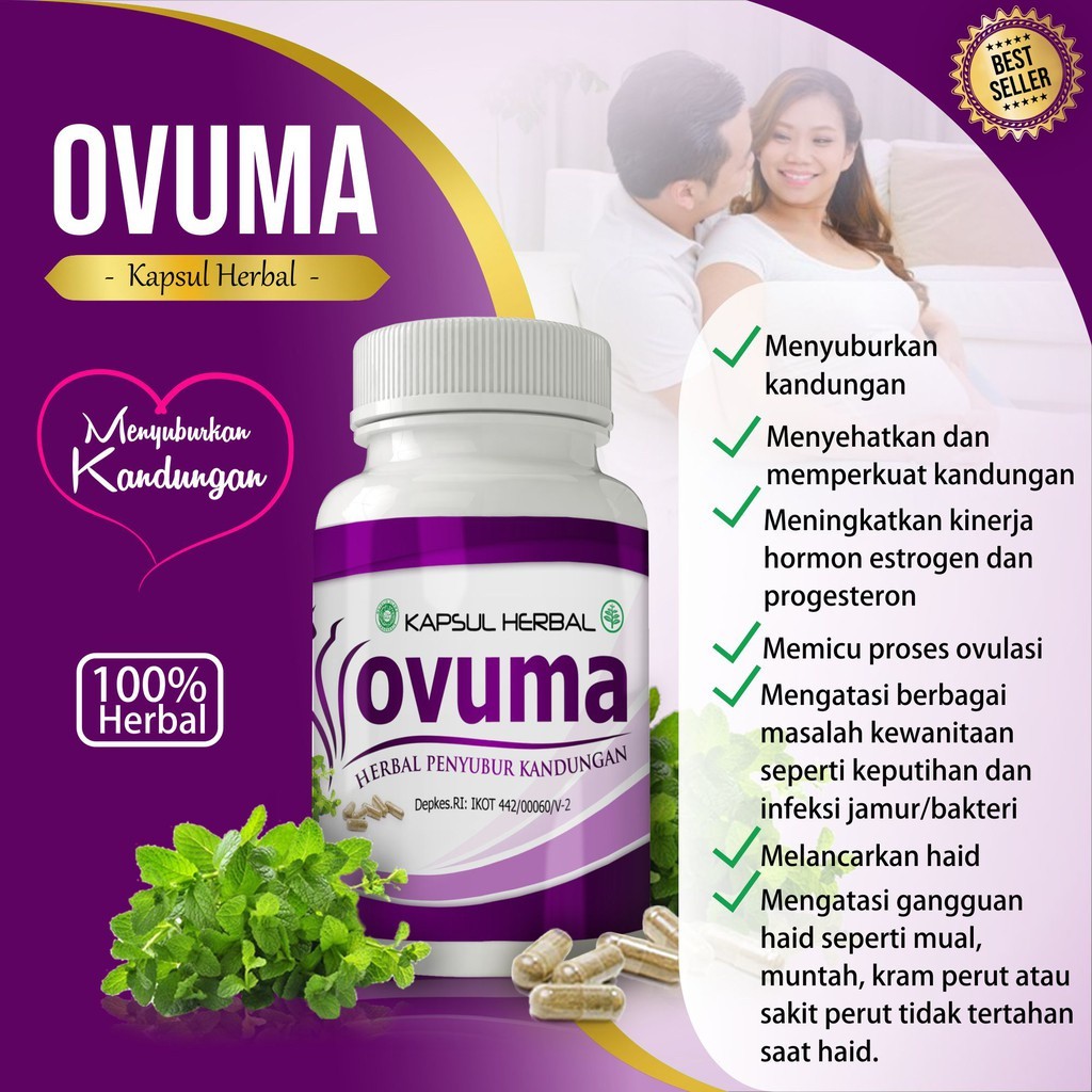 COD - Ovuma Obat Herbal Penyubur Kandungan Rahim Wanita Ibu Subur Hamil Anak Bayi Asli berhologram