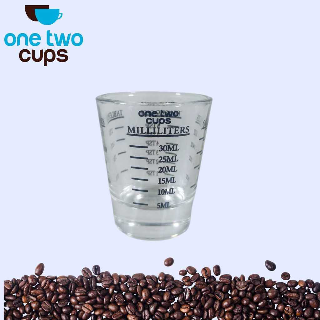Gelas Takar Kopi Espresso Shot Measuring Cup 30ml - Gelas Ukur Barista Sirup Liquid Cup Kaca Tebal