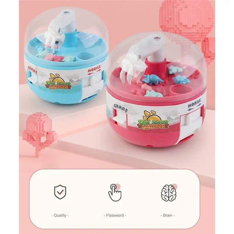TRAVEL ESSENTIAL1 Set Mini Claw Machine With Mini nosaur Figures Claw Machine Prizes,Mini Claw Game 
