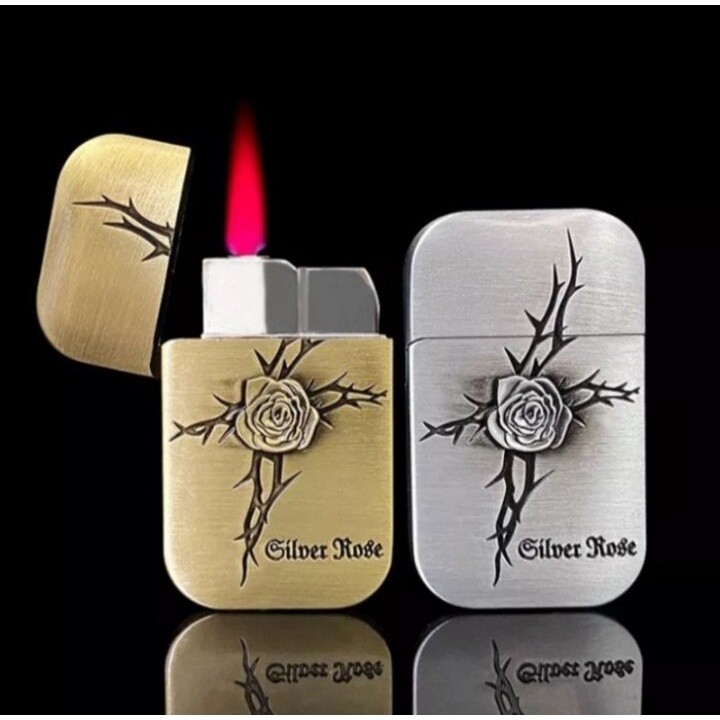 Korek Api Gas Bara Model Bunga 3895 Elegan / Korek Api Unik / Souvenir KOREK UNIK