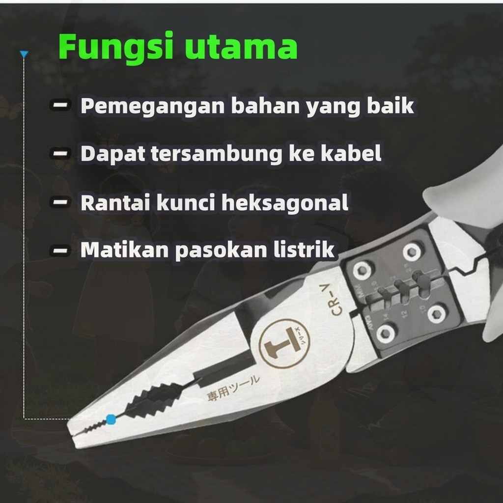 Kapusi Tang Kombinasi/Tang Lancip/Tang Potong/Tang Multifungsi/Heavy Duty/Tang Kabel Multifungsi