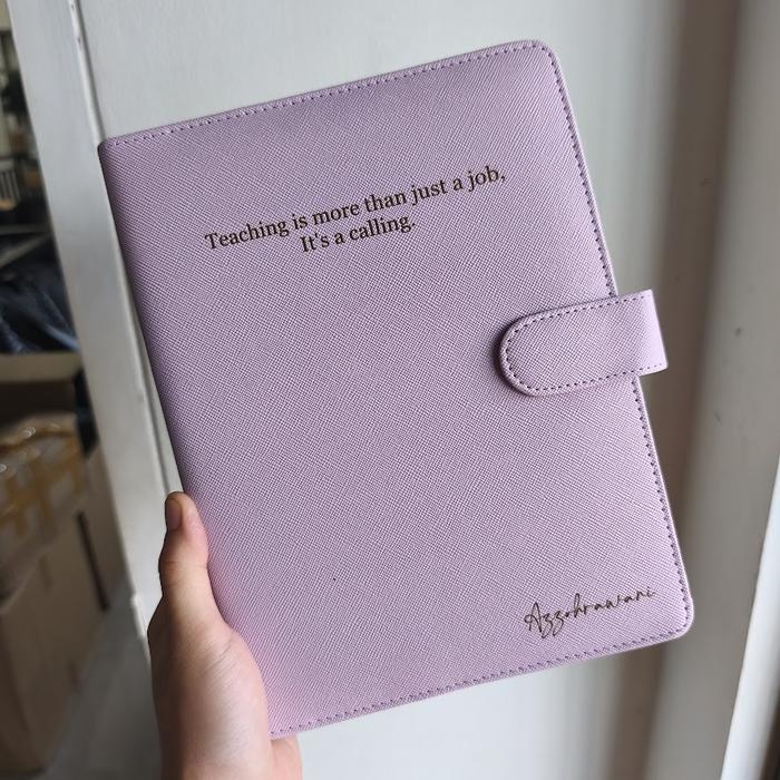 [FREE CUSTOM] Buku Binder B5 Custom Nama/ Binder Kuliah B5 Kulit/ Agenda Binder B5 Bahan Kulit/ Note