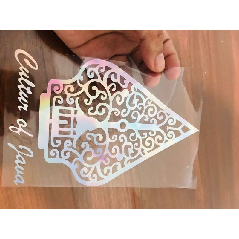 STIKER CUTTING WAYANG GUNUGAN CULTURE OF JAVA COCOK UNTUK KACA MOBIL DAN VISOR MOTOR