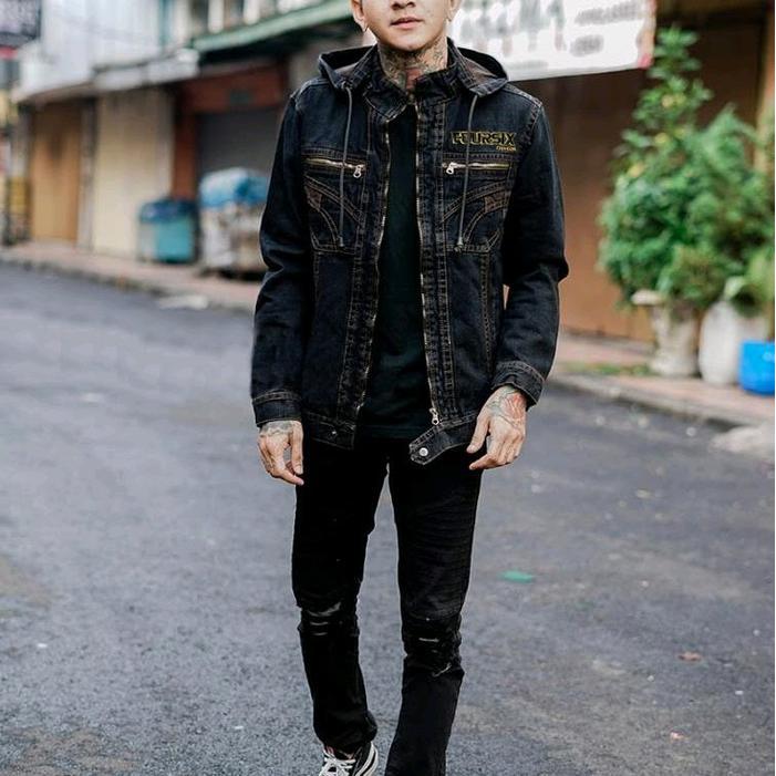 JAKET JEANS DENIM TOPI KUPLUK BISA LEPAS PASANG/ZYPER RESLETING  LENGAN Panjang Distro Pria Wanita T