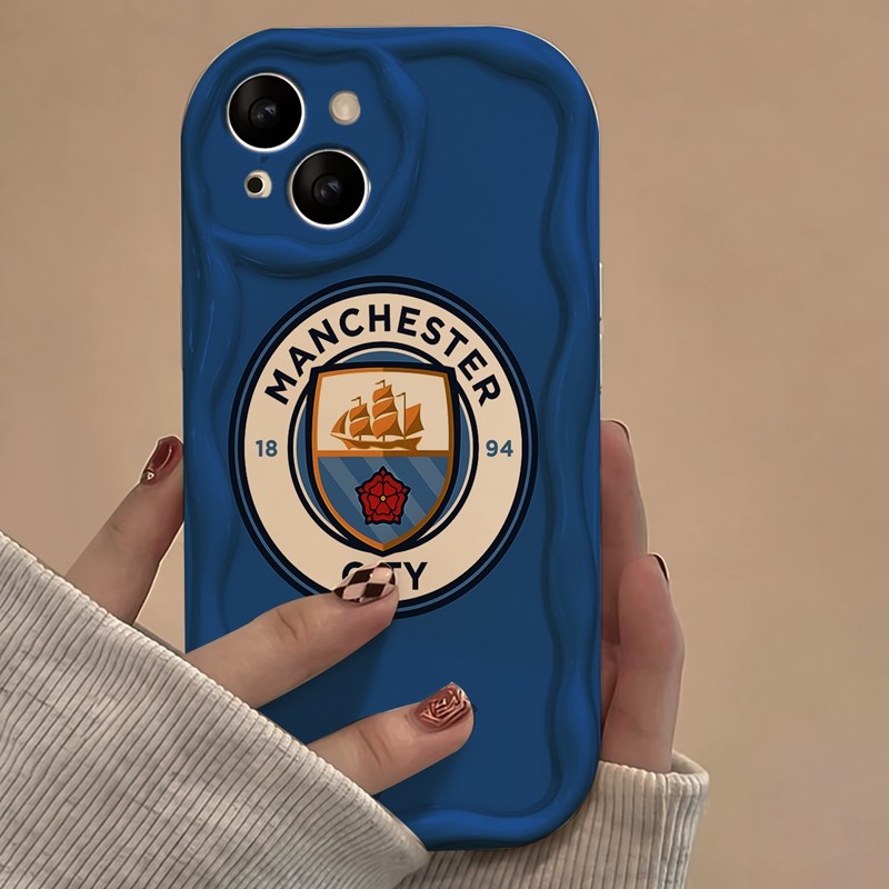 Casing iPhone Redmi Logo Manchester City Untuk iPhone 16 15 14 13 12 11 Mini Pro E MAX Untuk Redmi 9