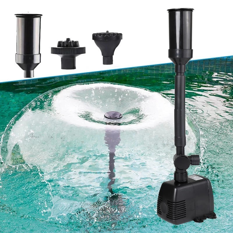 Mesin Pompa Air Mancur Kolam Ikan Koi Aerator Oksigen Air Terjun Kabel Panjang Tujuh Meter