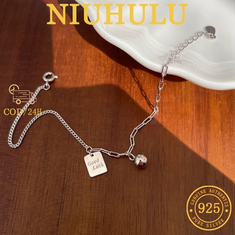 Gelang Kaki Wanita Berlapis Emas Platinum 925 Pembawa Keberuntungan