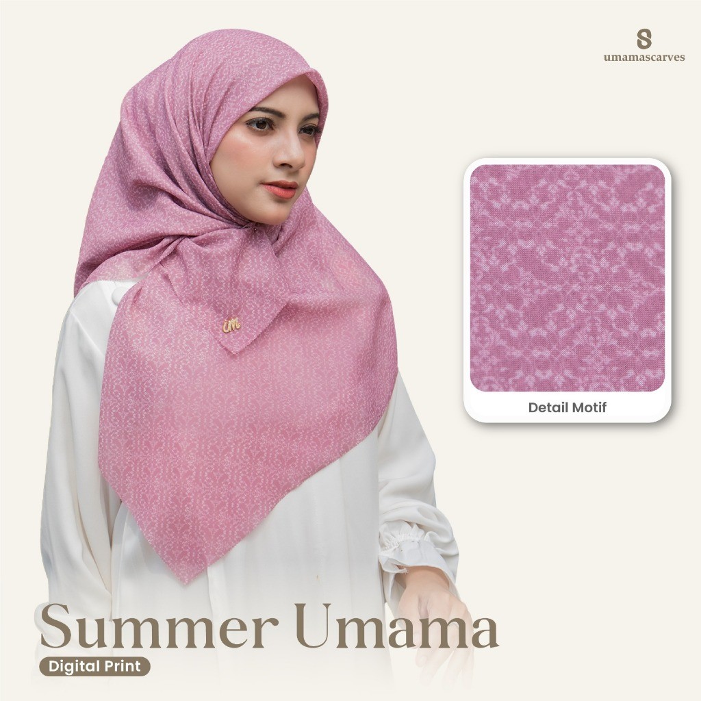 Hijab Motif Summer Packaging Pouch 110x110cm