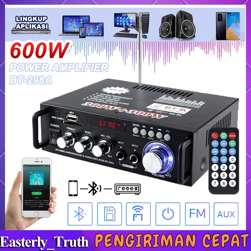 COD TERLARIS Amplifier BT-298A/BT-699D Bluetooth EQ Audio Amplifier Karaoke Home Theater FM Radio 60