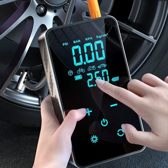 READY JISHUO Car Air Pump / Pompa angin Elektrik Mini portable Untuk Ban Mobil dan Motor  JS-MC-6617