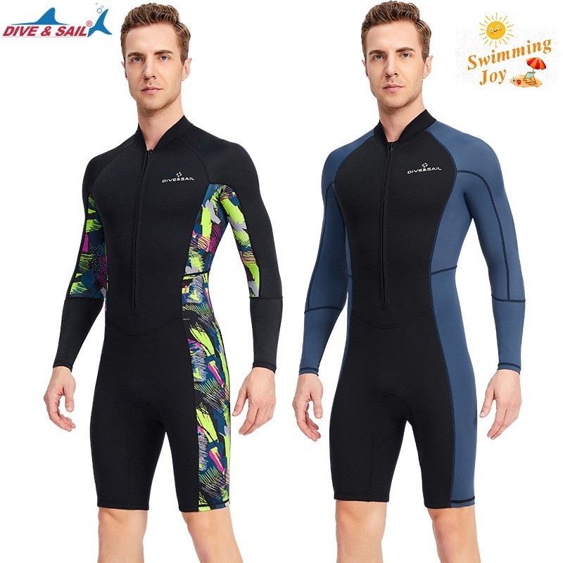 Dive & Sail Baju Selam Wetsuit 1.5mm Neoprene Pria Wanita Dewasa Remaja Scuba Snorkeling UPF 50+