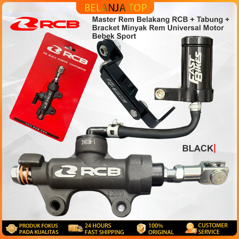 Master Rem Belakang RCB + Tabung + Bracket Minyak Rem Mufac Universal Tonjokan Semua Motor Sport Beb