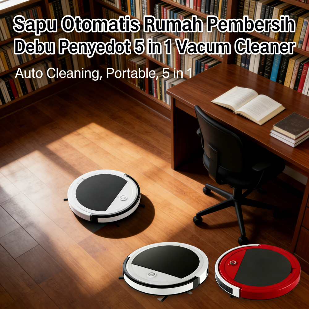 DEBU LANTAI ROBOT VACUUM SAPU PEL Pembersih DEBU PEMBERSIH SMART ROBOT 3 IN 1