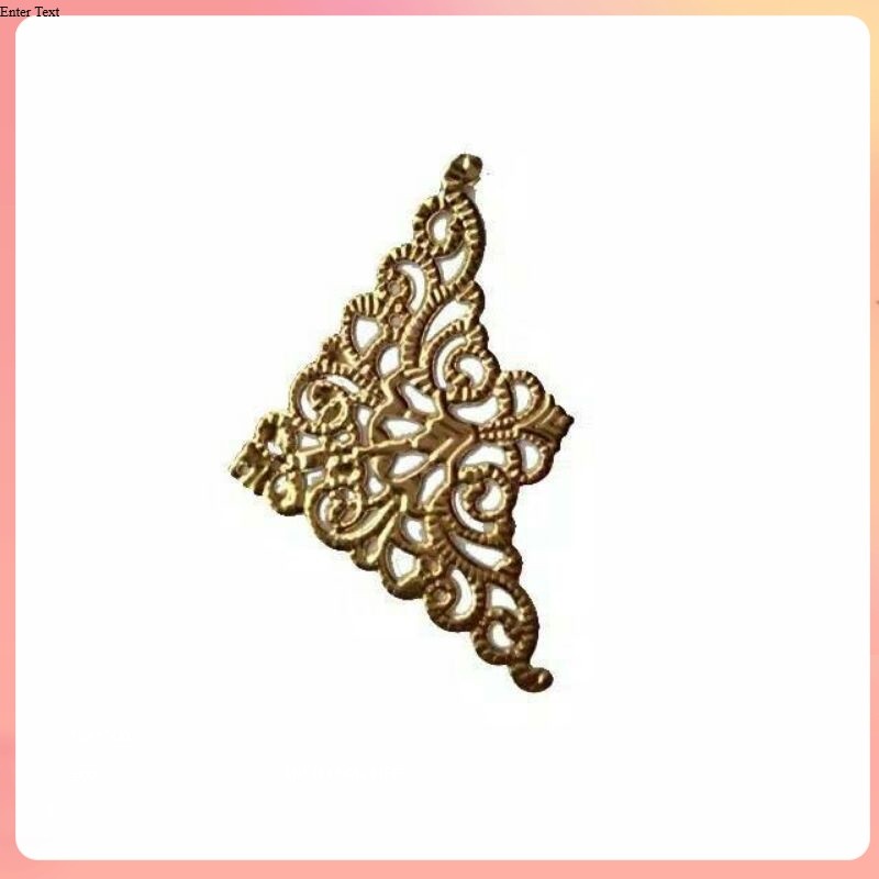 Ornamen Charm sudut hantaran warna emas gold - siku hiasan mahar  hiasan sudut  fogora A801