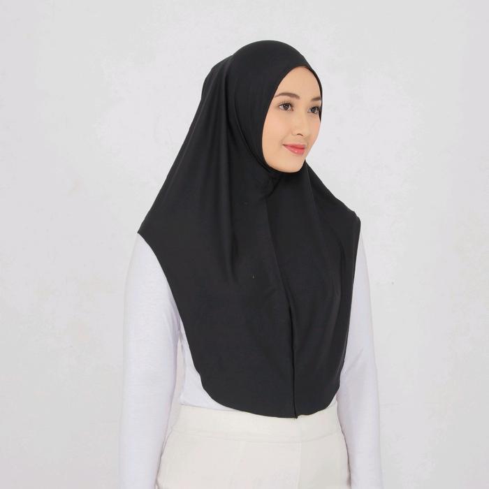 Hijab Bergo Instant Sport Jersey Olahraga Poliester Instan Nyaman Muslim  Simple  Kerudung  Sporty  