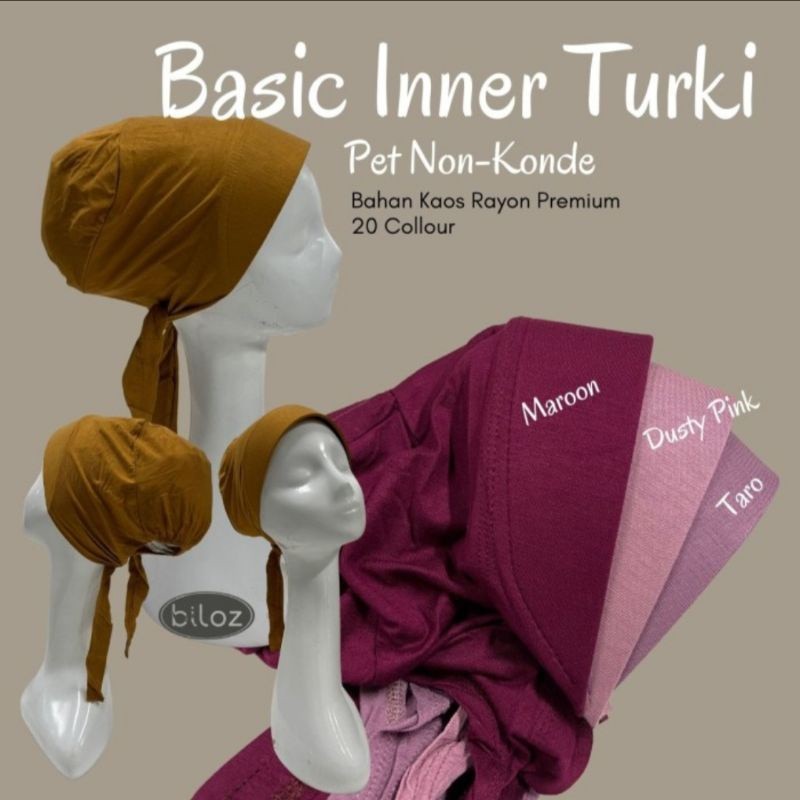 MoonS Ciput Turki Pet Daleman Kerudung Inner Hijab Non Konde