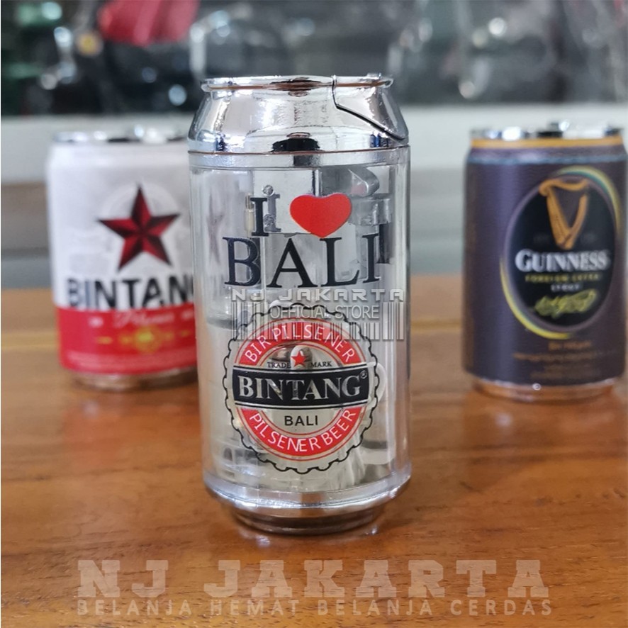 Korek Gas Bentuk Kaleng Minuman KOREK API UNIK Dapat Diisi Ulang
