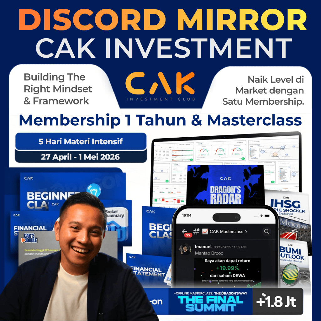DISCORD MIRROR CAK INVESTMENT CLUB + MASTERCLASS SAHAM