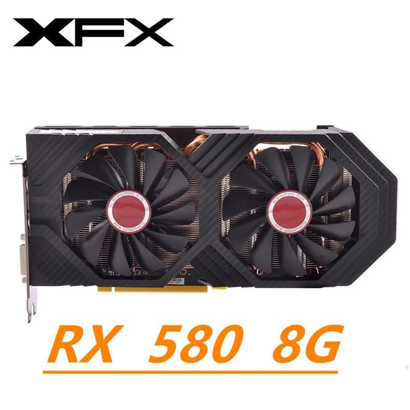 XFX RX 580 8GB AMD Video Card Desktop PC Game Mining  2304SP Computer RTX GTX Super 560 570 4BG  GTX