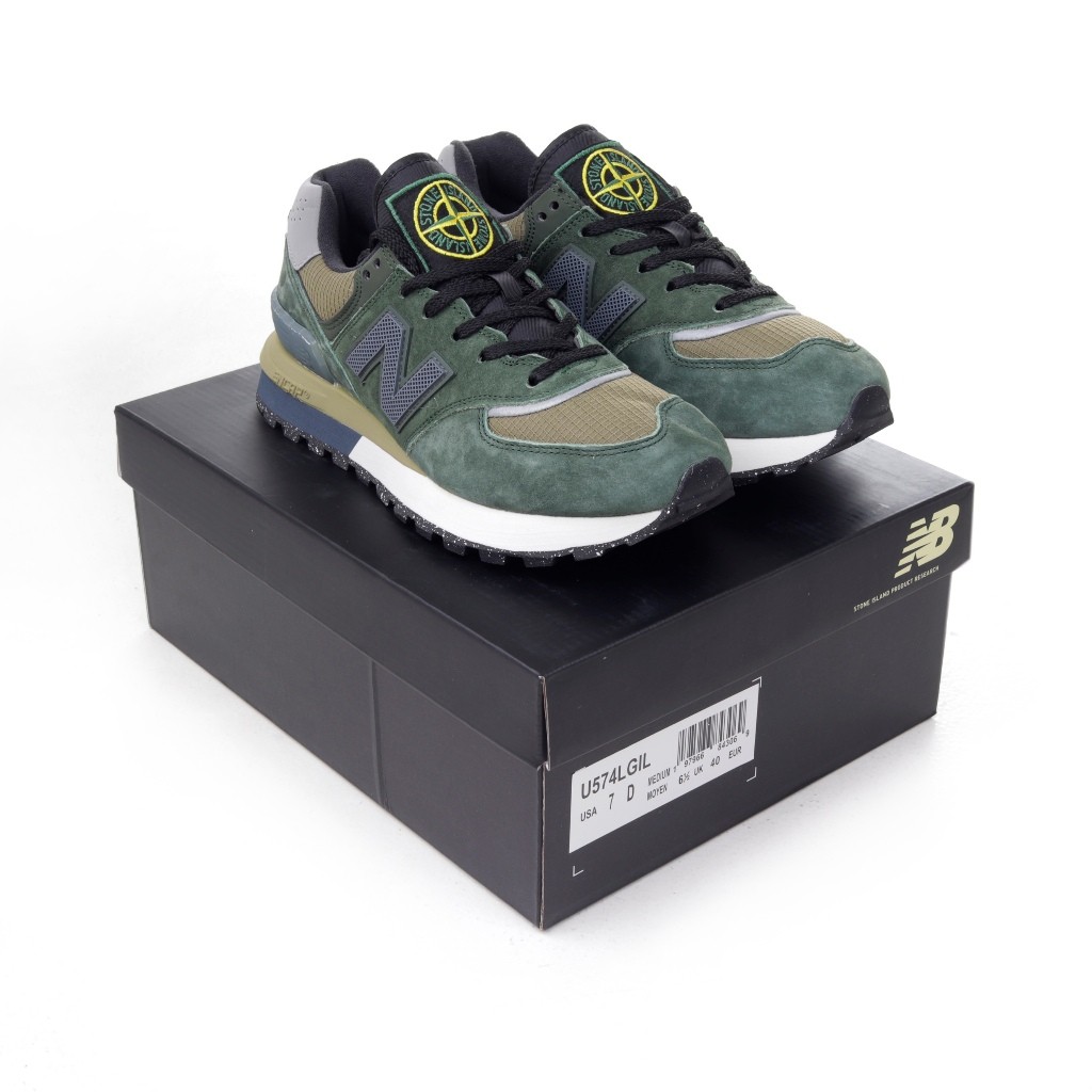 Stone Island X New Balance 574 Legacy Dark Green