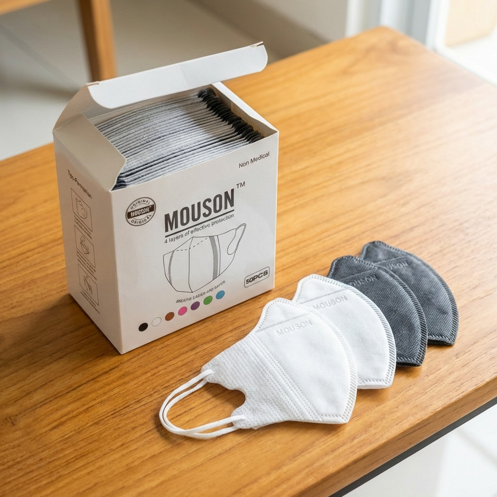 Duckbill Mouson | Masker Mouson | Masker Duckbill 50 Pcs Tebal | Masker Mouson Duckbill 50 Pcs