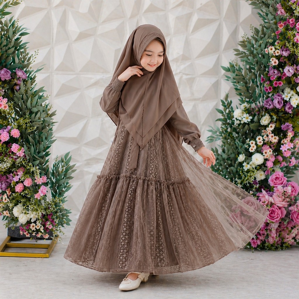 R.A - Umama Syari Kids l Umama Series Baju Gamis Muslim Anak Perempuan Terlaris