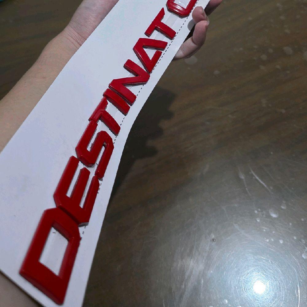 Engine Hood Emblem Destinator Merah/Logo Kap Mesin Destinator Merah