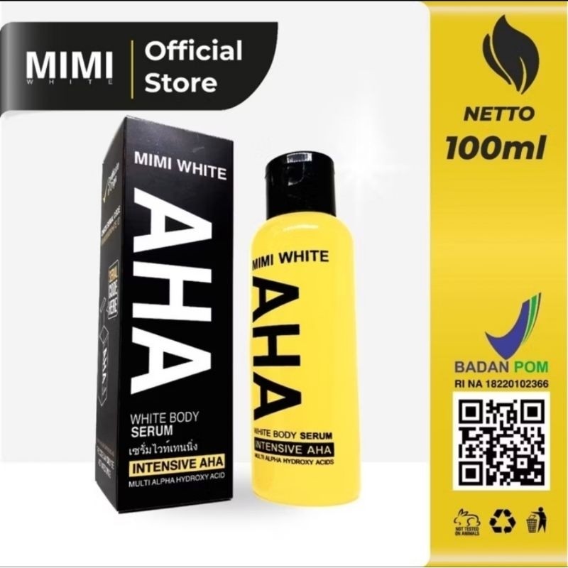 NJB - MIMI WHITE AHA BODY SERUM 100ML WHITENING BRIGHTENING BOOSTER PEMUTIH TUBUH 100 ML AHA BRIGHTE
