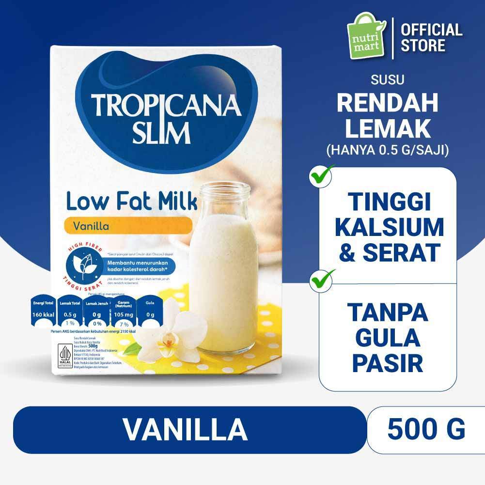 Tropicana Slim Susu Low Fat Vanilla 500gr - Susu Bantu Diet Turunkan Kolesterol
