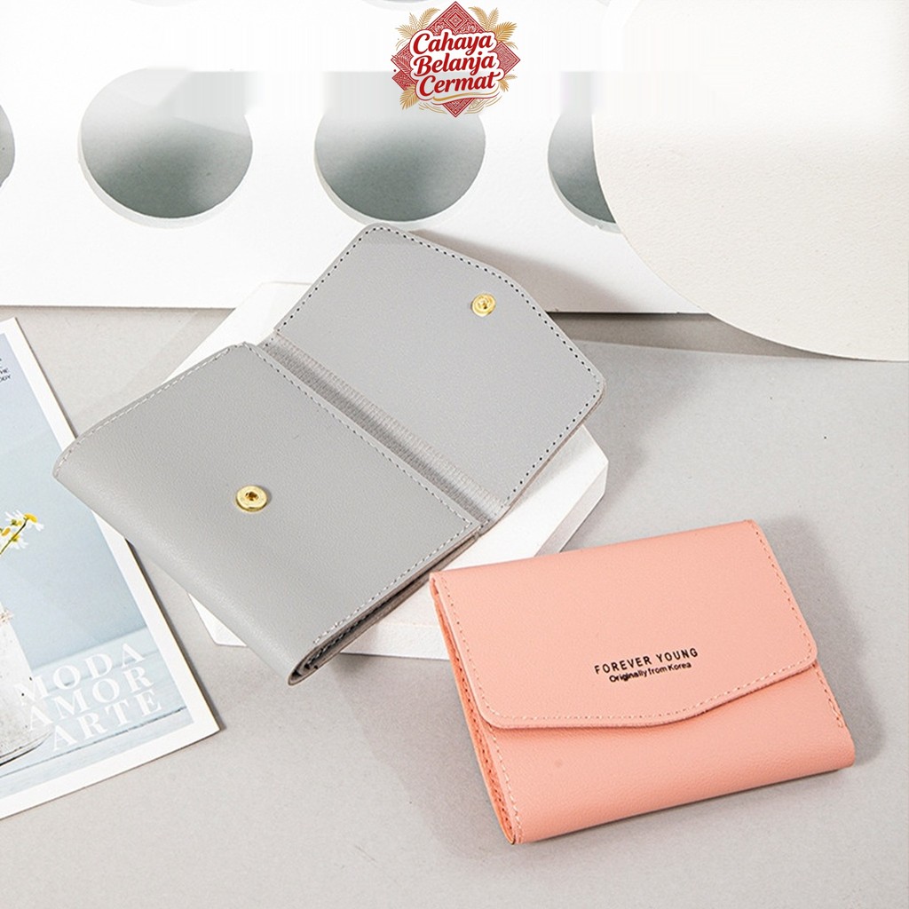 Cahaya Belanja dompet wanita lipat kulit mini card holder coquette modern elegan praktis stylish har