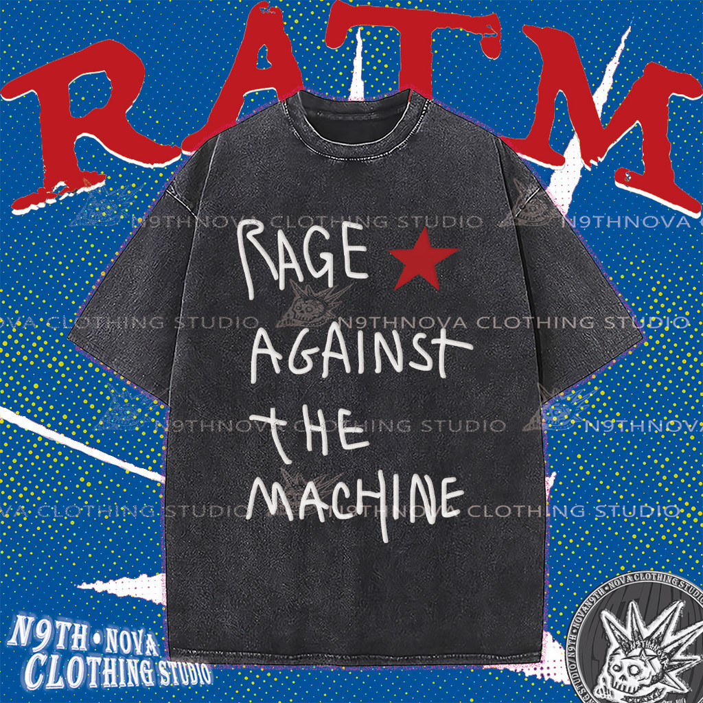 COD (Dikirim dalam 24 jam)MIEMIE. Kaos bergaya vintage band rock punk Amerika RATM, model unisex kek