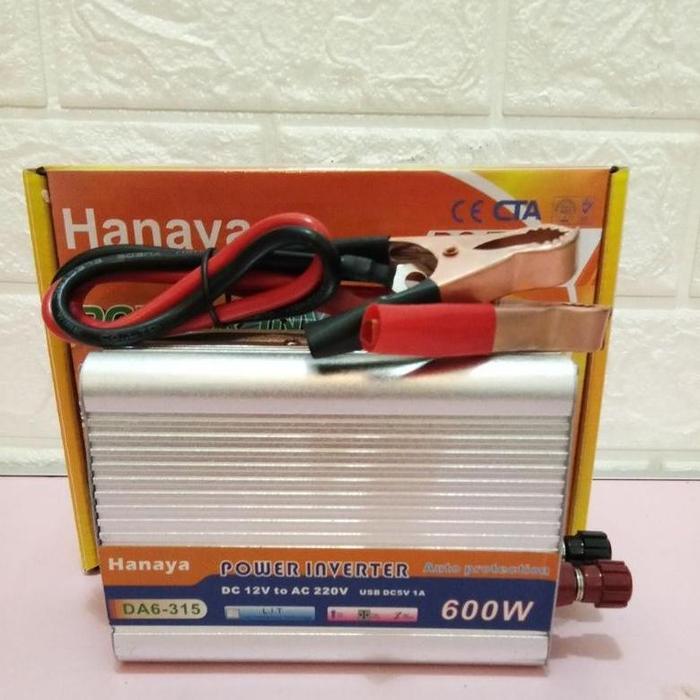 Power Inverter Hanaya 600w DC To Ac / INVERTER 600 Wat HANAYA - SILVER