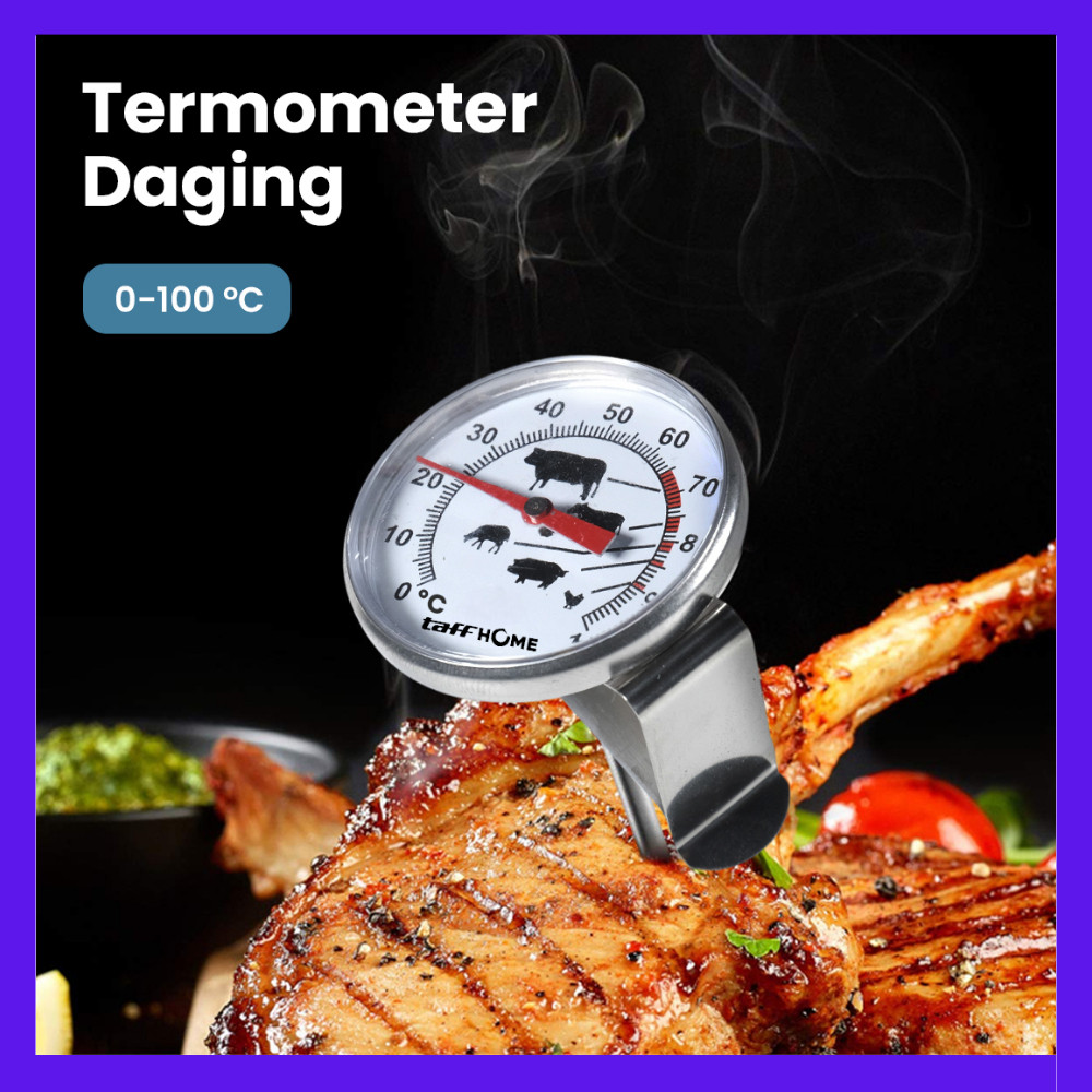 TERMOMETER Suhu MINYAK Goreng Masak Air Kopi  Minyak BBQ Daging Suhu Goreng Termometer Analog-COD