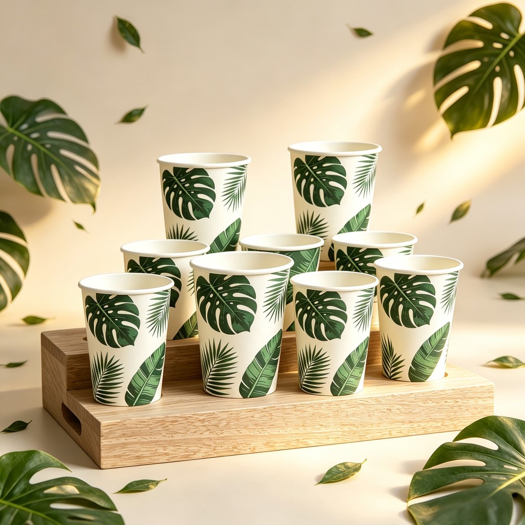 Gelas Kertas Custom Motif | Paper Cup Bergambar 8oz 12oz Single Wall  | Cup Kopi Panas Dingin Food G