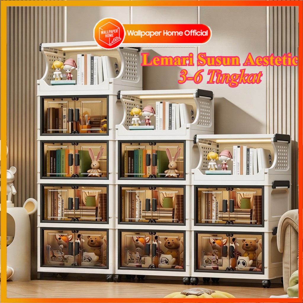 WALLPAPER HOME - Lemari Plastik Susun Untuk Kamar  Serbaguna Lemari Lipat Multifungsi