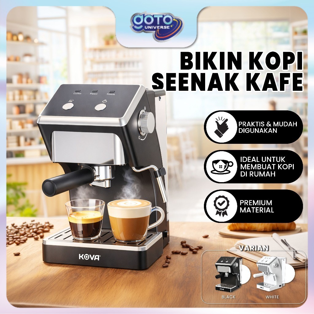 [COD] Kova Prezzo Coffee Grinder Mesin Pembuat Kopi Espresso 1.5L