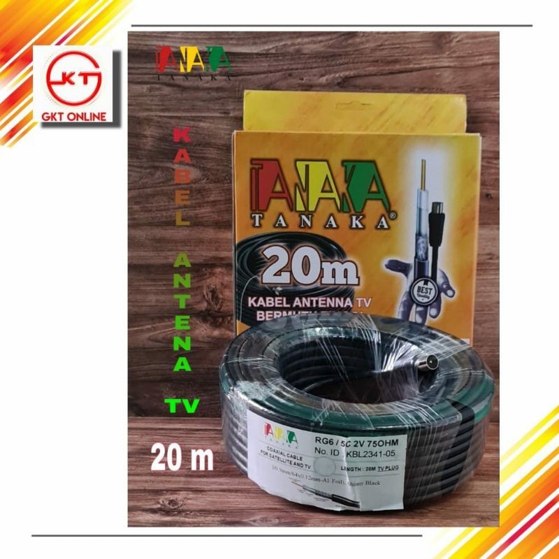Kabel Antena TV 20 Meter Tanaka / Kabel Antena 20 m