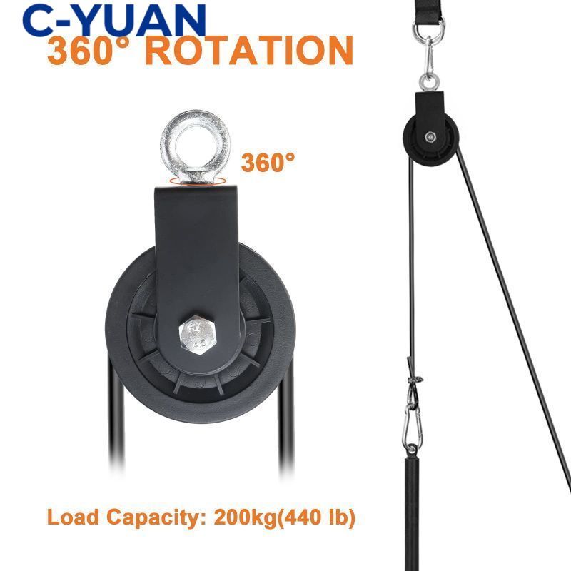 CYUAN 88mm Katrol Buat Gym Roda Kabel Peralatan Gym Katrol Fitness Katrol Pulley Gym Untuk Peralatan