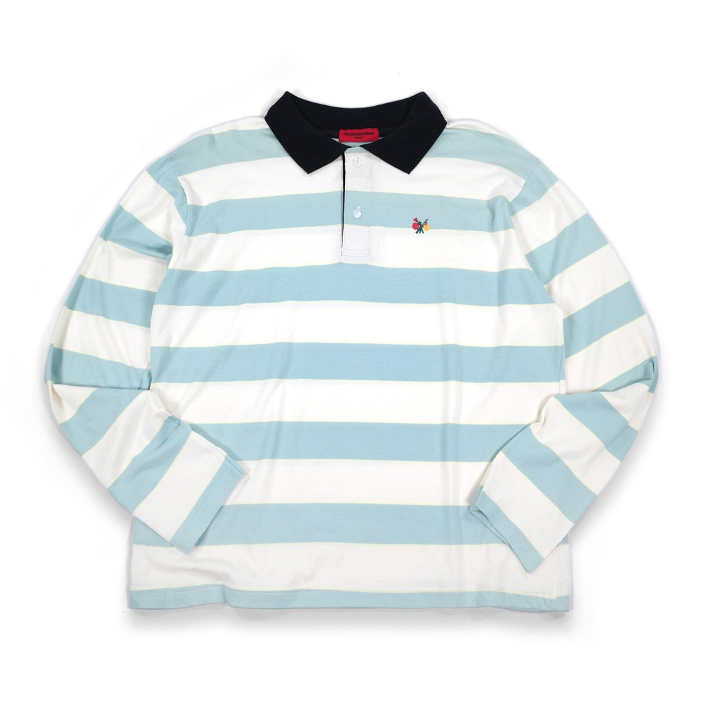Rugby Polo Shirt Kayla Light Blue Stripes - Thanksinsomnia