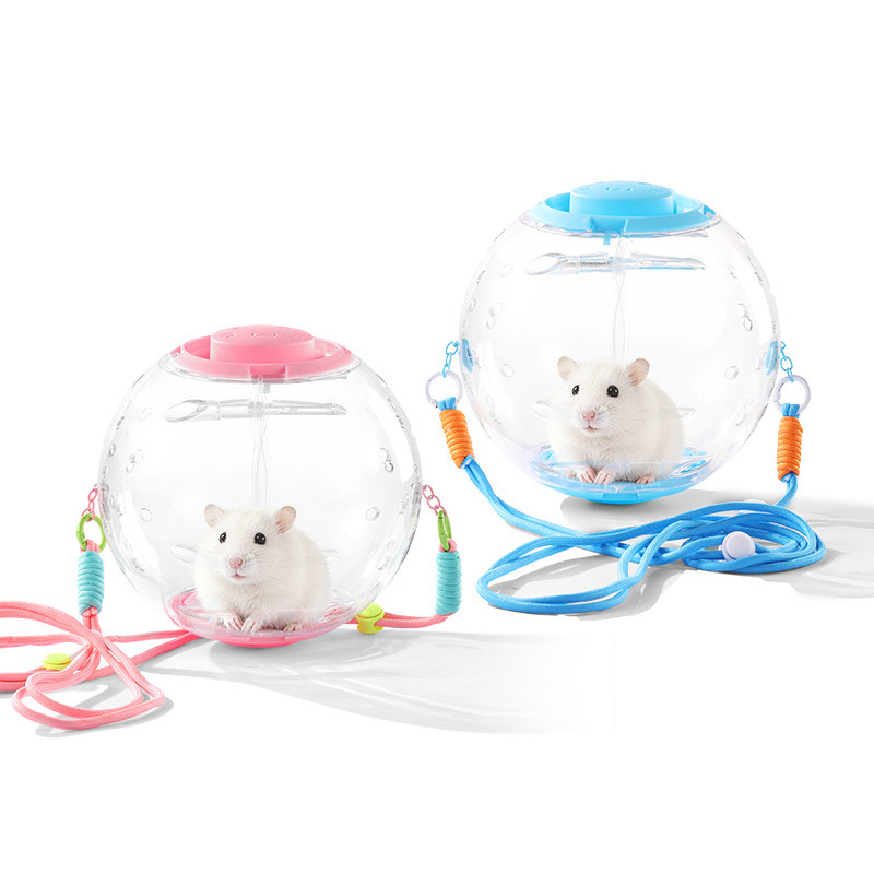 Transparent Hamster Run Ball Jogging Wheel Interactive Toy for Golden Bear Syrian Rat Pet Exercise A