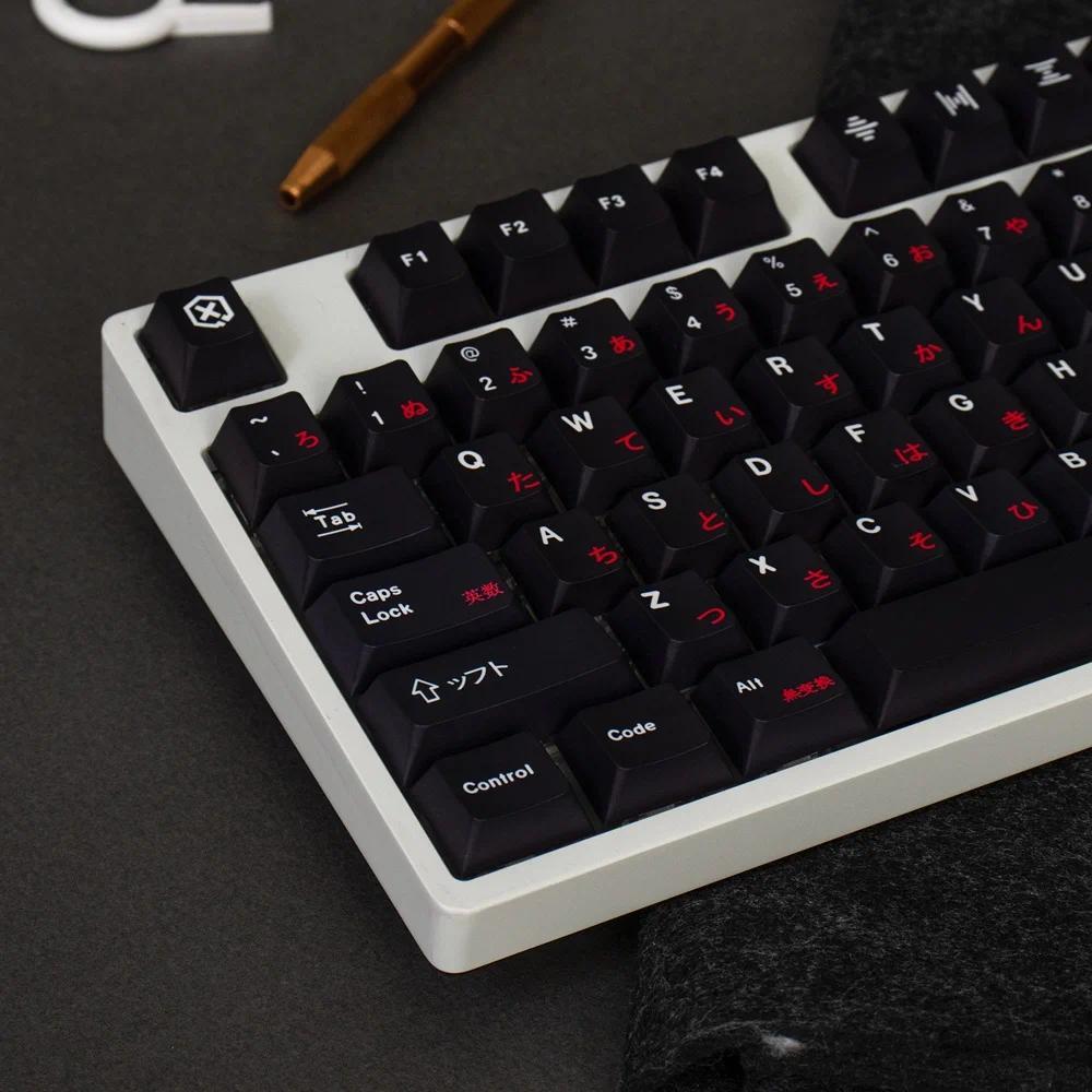 GMK WOB Red Cyrillic PBT 129 Keys DYE Sublimation erry Profile Keycaps Japanese Personality Keycaps 
