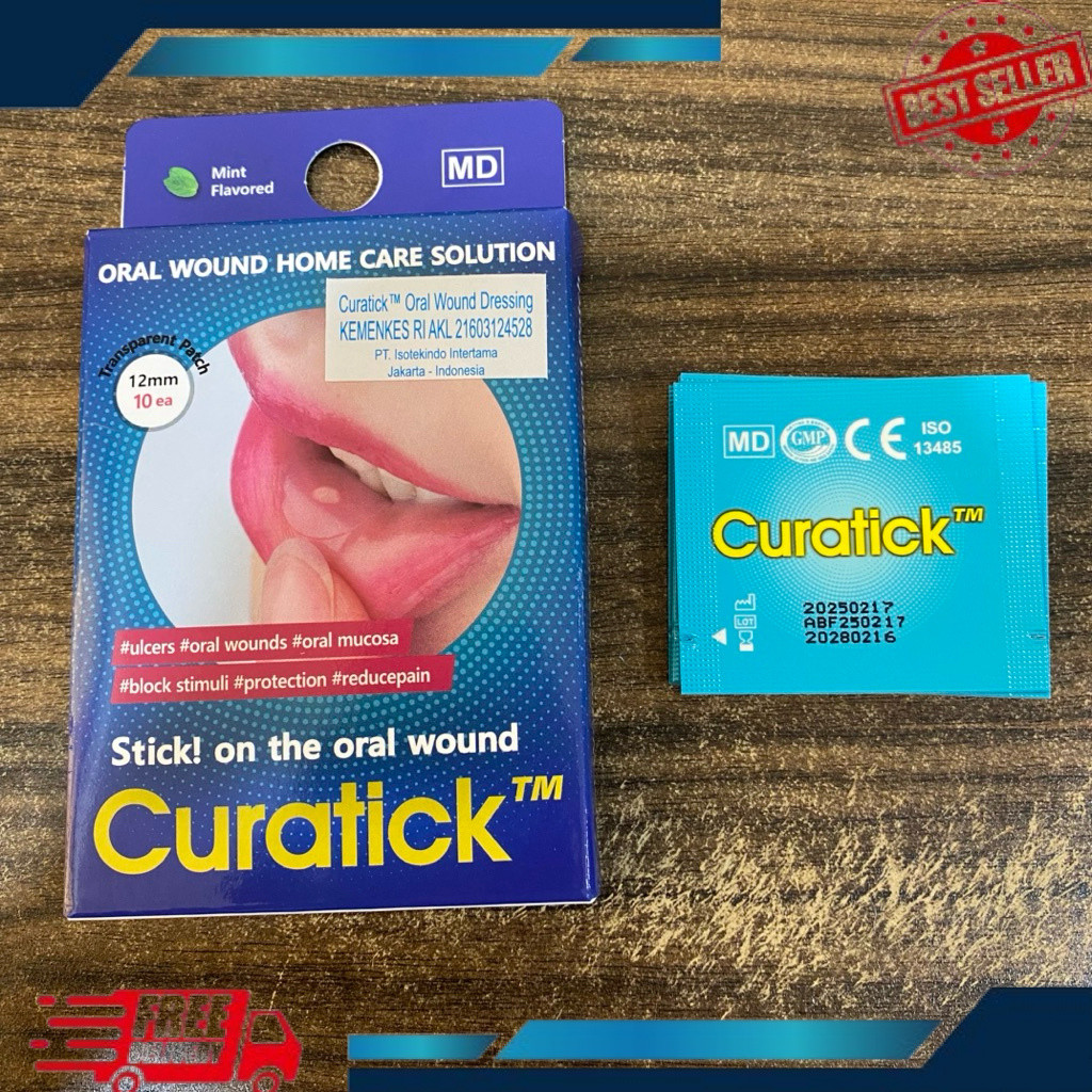 Curatick Plester Sariawan Obat Mulut Anti Sakit Import Ulcer Oral Wound Solution BEST PRODUK 