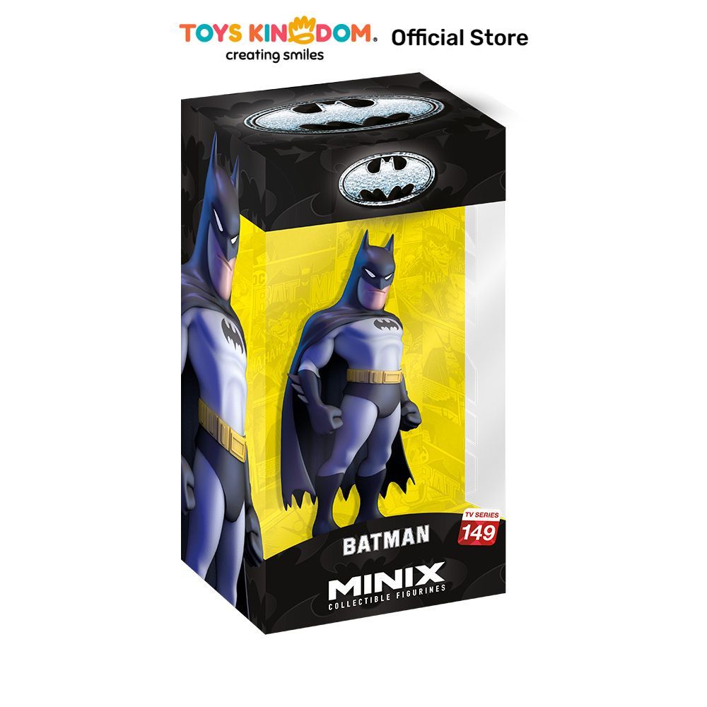 Minix DC Figure Batman 12 cm - Hitam/Abu-Abu Figur Miniatur Karakter Mainan Koleksi Collectible
