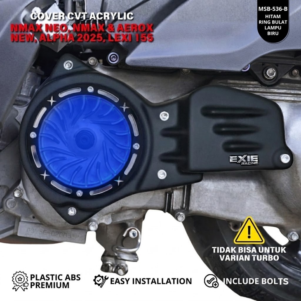 Cover CVT Akrilik Nmax NEO, Nmax & Aerox New, Alpha 2025, Lexi 155 - Cover Penutup CVT Variasi Sale