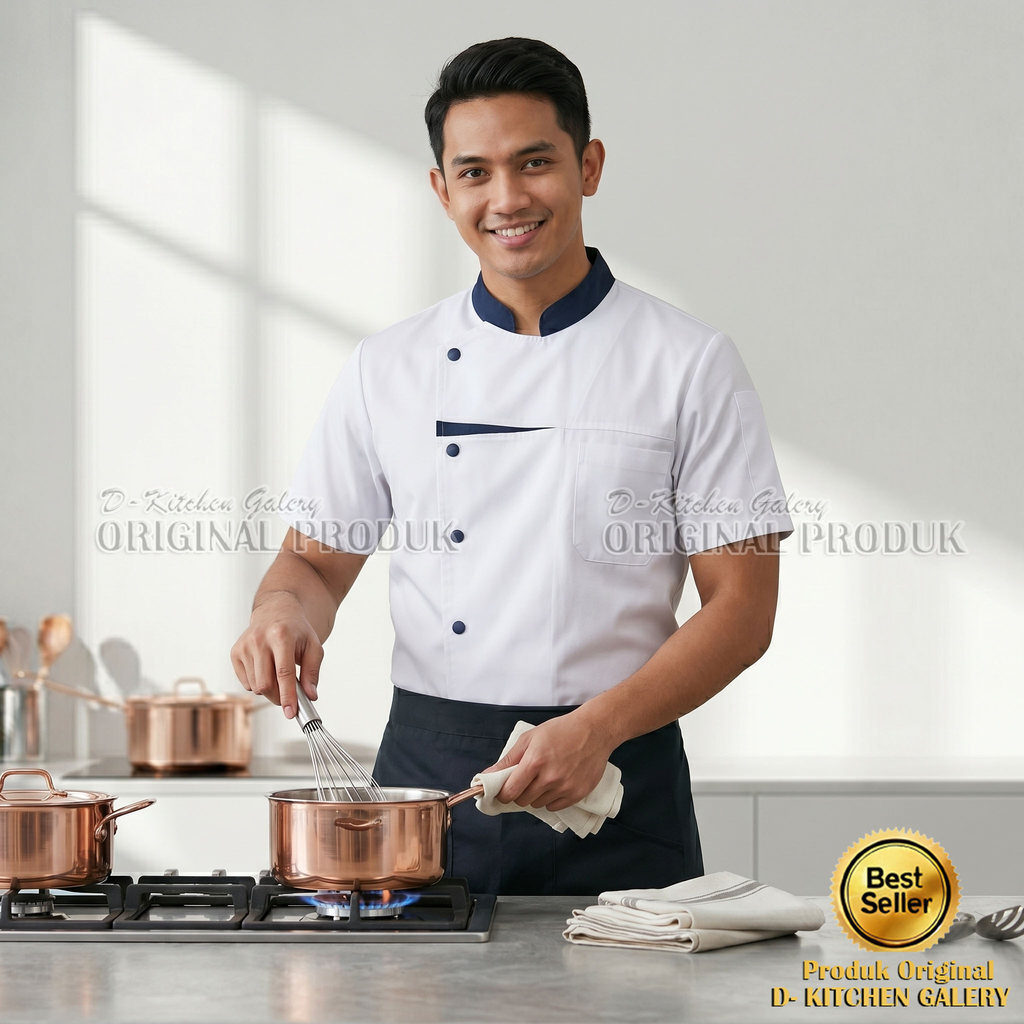 Original Store Konveksi Jacket Chef Seragam Premium Baju Koki Pria dan Wanita Baju Koki Chef Atasan 