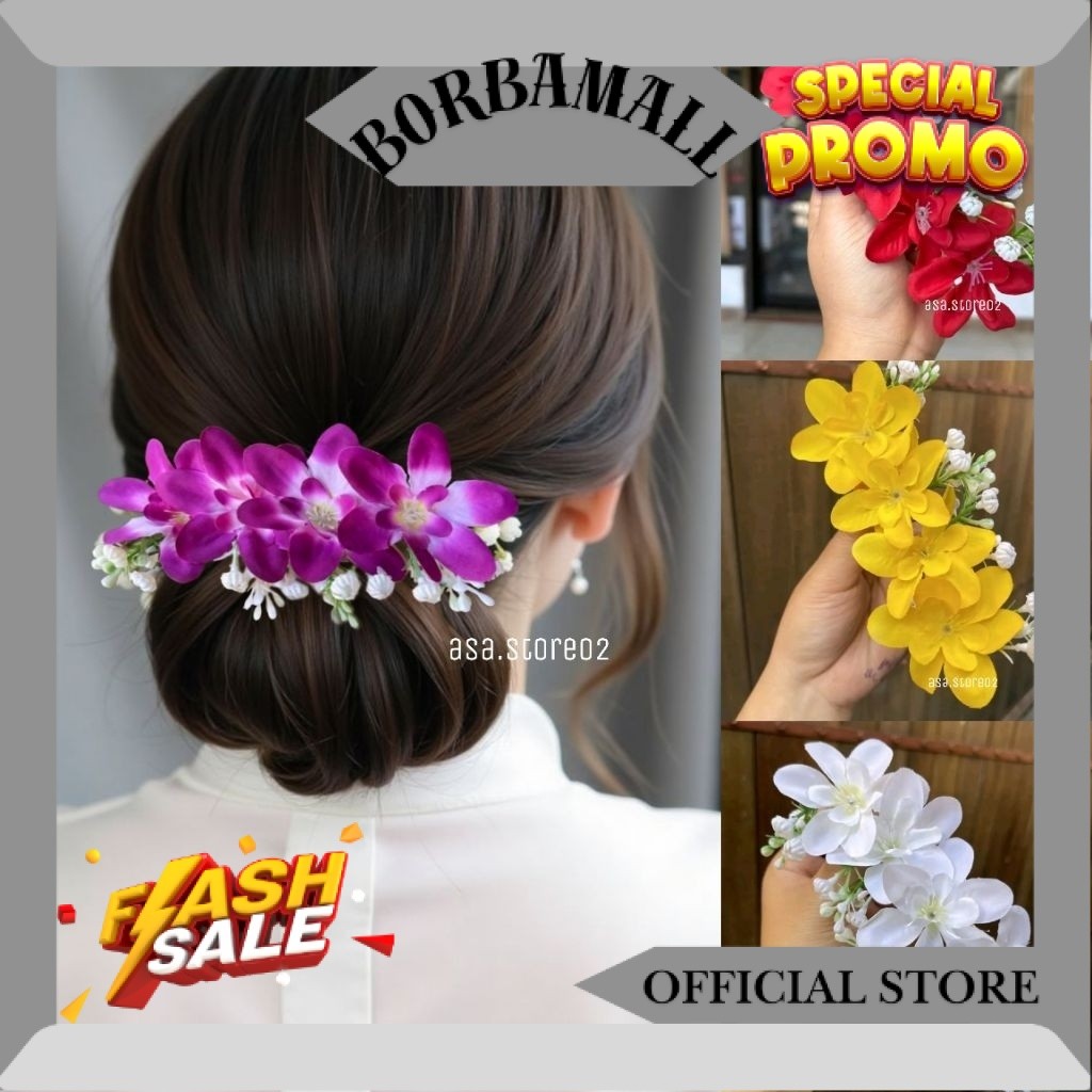 Semanggi Anggrek Catalya/Semanggi Hiasan Sanggul Rambut/ JM