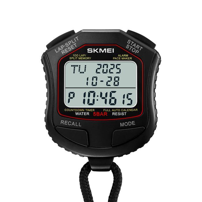 Stopwatch Olahraga Jam Pengukur Waktu Digital Memori Lap Split dengan Strap Tahan air 5 ATM SKMEI 23