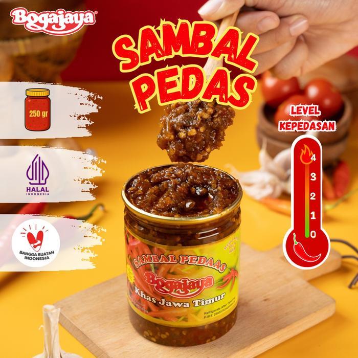 BOGAJAYA Sambal PEDAS NAMPOL 250Gr Siap Makan Oleh Oleh Surabaya